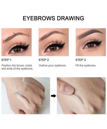 12 PCS Waterproof Eyebrow Pencil and Eyeliner Set - Natural Matte Long Lasting Makeup in Light Brown - Buy Online on GoSupps.com