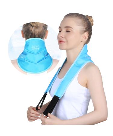 Relief Expert Neck Ice Pack Wrap for Injuries Reusable Gel Ice Pack for Neck Cold Compress with Straps Pain Relief for Neck Cervical