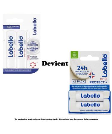 Labello Lipstick Protect + SPF 15 - Hydrating Lip Care (2 x 4.8g) | International Shipping Available - Buy Online on GoSupps.com