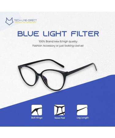 Buy TECH-LINE-DIRECT 2022 Blue Light Filter Computer Gaming Glasses UV Blocking Anti-Glare Clear Lens One Size for Ultimate Eye Protection - Buy Online on GoSupps.com