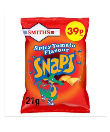 Smiths Snaps Spicy Tomato Snacks 39p 21g x Case of 30