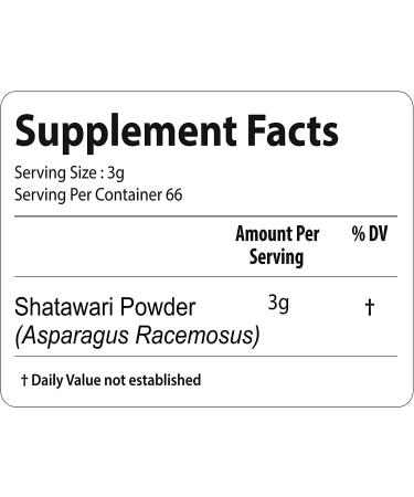 Shatavari Powder | Breastfeeding & Women's Health Tonic | Herbal Supplement (200g / 7 Oz) | Uterine Tonic, Promotes Strength | Non GMO, Gluten Free - Buy Online on GoSupps.com