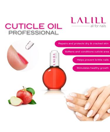 Lalill Nail Cuticle Oil 75ml - Apple Nail Care Oil for Healthy Nails & Skin - Vegan Spa Manicure Essential with Pipette - Buy Online on GoSupps.com