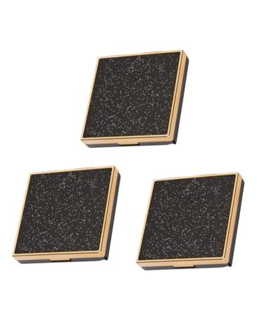 FRCOLOR 3 Pcs Magnetic Trays Empty Eye Shadow Pallet Eye Shadow Box Self Made Packaging Material 1 count (Pack of 1) Blackx3pcs