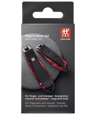 ZWILLING Nail Clippers Gift Set - 2 Pieces with Nail Catcher & File Extra Sharp & Durable Red - Perfect for All Nail Care Needs - Buy Online on GoSupps.com