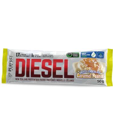 DIESEL New Zealand Protein Bar - White Chocolate Caramel Peanut - 50g (12 Pack) - Buy Online on GoSupps.com