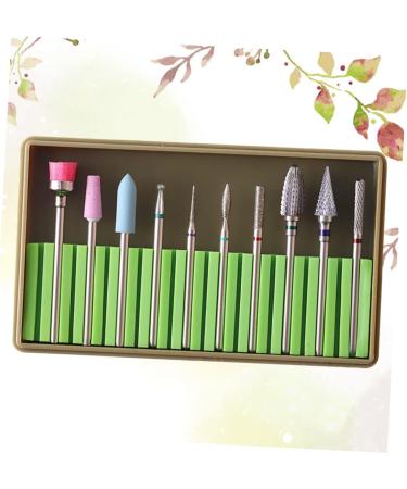 Ipetboom 1 Set Artificial Nails Nail Grinding Polisher Ceramic Tools Gel Nails Bit Manicure Drill Bits Nails Gel Polish Remover Ceramic Nail File Nail File Bits Manicure Nail Drill Electric 5x1cm Green - Buy Online on GoSupps.com
