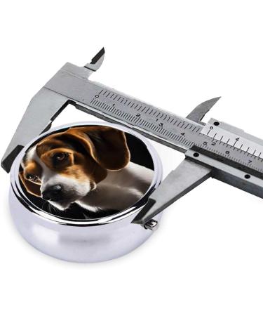 Cute Dog Round Pill Box | 3 Compartment Portable Travel Medicine Organizer - Mini Decorative Pocket Purse for Vitamins & Tablets - Buy Online on GoSupps.com