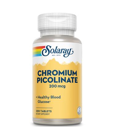 Solaray Chromium Picolinate Tablets, 200 mcg | 200 Count - Buy Online on GoSupps.com