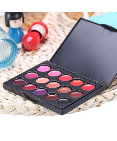 15-Color Professional Lip Gloss Palette | High-Quality Lipstick Palette for Makeup - International Shipping Available - Buy Online on GoSupps.com