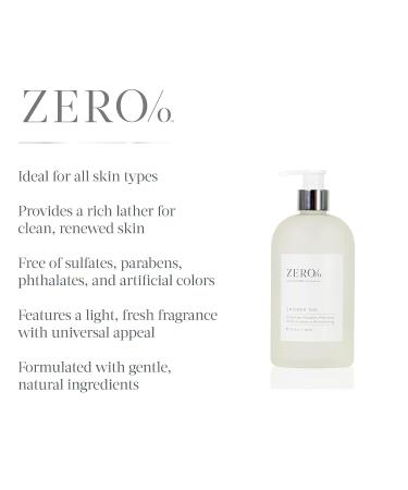 Gilchrist & Soames Zero% Shower Gel and Body Wash - 15.5oz - Free of Artificial Colors, Parabens, Sulfates, and Phthalates - Buy Online on GoSupps.com