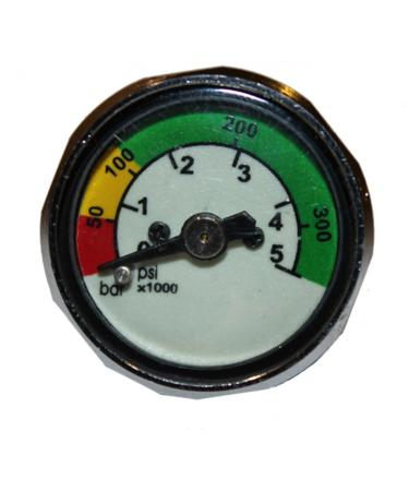 Trident Large Dial Hi-Pressure Pony Bottle Port Plug Scuba Diving Gauge (PSI)