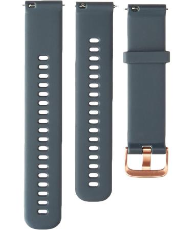 Garmin 20mm Quick Release Silicone Band in Granite Blue with Rose Gold Hardware - Two Sizes Included - Buy Online on GoSupps.com