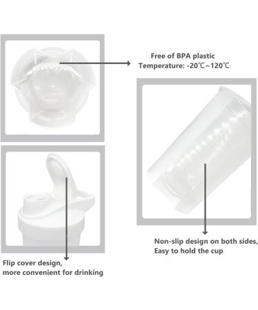 Yayoung 300ml Protein Shaker Bottle - Leak-Proof BPA Free with Sieve & Scale for Smooth Protein Shakes (2PCs Blue & Purple) | International Shipping Available - Buy Online on GoSupps.com