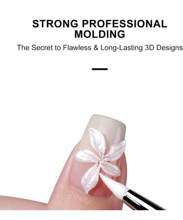  ycezw 3D Nail Gel Solid Nail Gel | Non-sticky 3D Solid Nail Gel - 5G Dry White Manicure Supplies Easy for Sculpting and Building - Buy Online on GoSupps.com