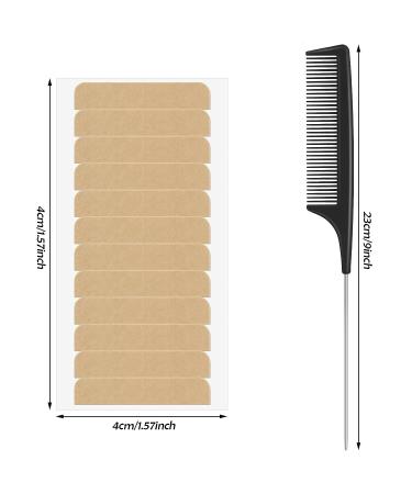 120 Double Sided Hair Extension Tape Tabs + Rat Tail Comb - Strong Adhesive Replacement Tapes - Stainless Steel Pintail Comb Included - Buy Online on GoSupps.com