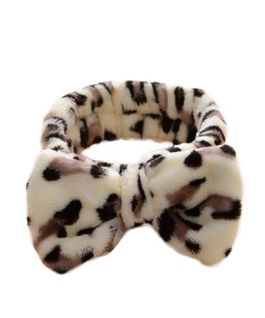 Demarkt Bowknot Hairband Headband for Make up Cosmetic Shower Cafe Leopard