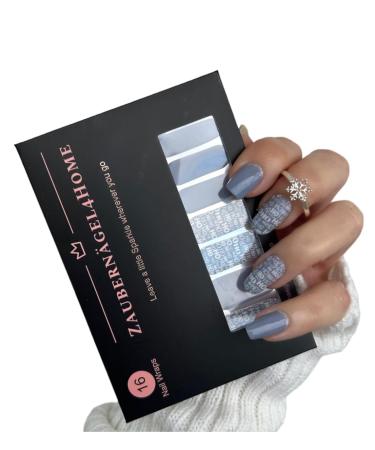 Zaubern gel4Home- Nail foils 16 pieces nail wraps (It s Christmas HoHoHo)