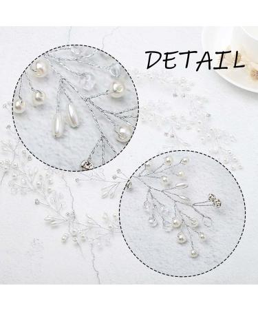 GENBREE Rhinestone Wedding Hair Vine Bridal Headband - Silver Bride Hair Accessories (19.7in) - Buy Online on GoSupps.com