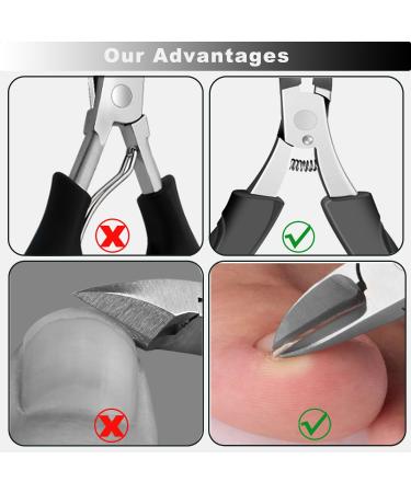 Toenail Clippers Heavy Duty Nail Clippers for Thick Toenails Large Ingrown Toe Nail Clippers-Long Handle Stainless Steel Sharp Ingrown Nail Clipper for Seniors-Black - Buy Online on GoSupps.com