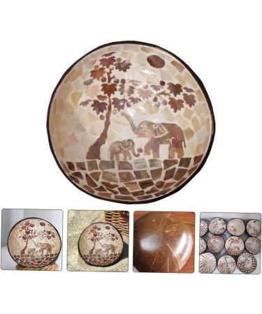 HOMSFOU 3 Pcs Coconut Shell Dishes Dessert Bowls Ice Cream Bowls Food Bowl Snack Bowls Nuts Bowl Cereal Bowl Sundae Cups Desktop Decor Shell Bowl Wooden Salad Bowl Coconut Bowl Spoon Candy 15X7CMx3pcs As Shownx3pcs - Buy Online on GoSupps.com