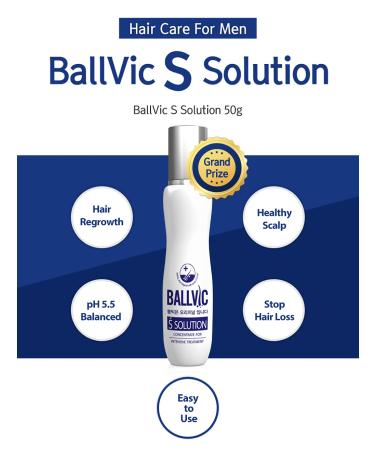 BallVic S Solution - Scalp Care Hair Loss Treatment for Men - DHT Blocker Tonic Serum - 1.8 Oz (50g) - Buy Online on GoSupps.com