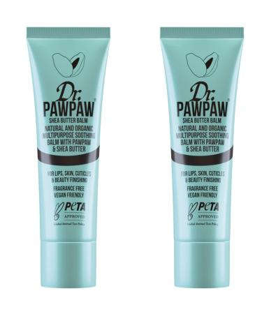 Dr. PawPaw Shea Butter Multipurpose Balm Set - Hydrating Lip Moisturizer - Nourishing Balm for Lips Skin and Hair - Vegan Lip Moisturizer - 2 pc