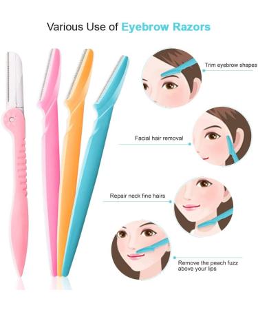 Peach Fuzz Hair Removal Kit for Women | 12 Pcs Eyebrow & Face Razors Set for Exfoliation and Grooming | Dermaplane Facial Razors in Pink - Buy Online on GoSupps.com