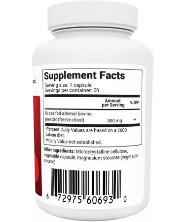Dr. Berg's Adrenal Glandular - Cortisol Manager for Energy, Focus, Stress and Immunity Support - 60 Capsules - Buy Online on GoSupps.com