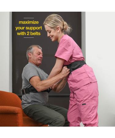 Transfer Belt Fle to Unlock - 50 Holds Up to 500 LBS - Lifting Seniors Gait Belt with 6 Handles - Ideal for Elderly Therapy - Easy Buckle by Medical King - Buy Online on GoSupps.com