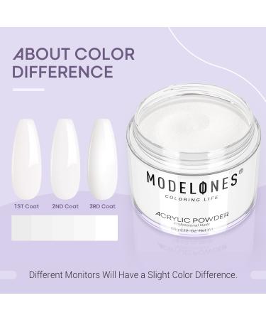 Modelones White Acrylic Powder 2.12oz | Professional Nail Extension & 3D Design â€“ No Nail Lamp Needed - Buy Online on GoSupps.com