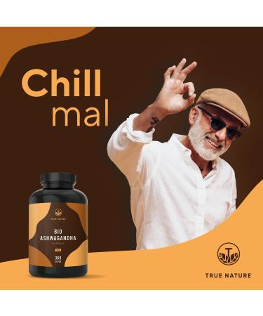Bio Ashwagandha - 360 High-Dose Capsules | Organic Sleep Berry | Vegan & Lab Tested | True Nature - Buy Online on GoSupps.com