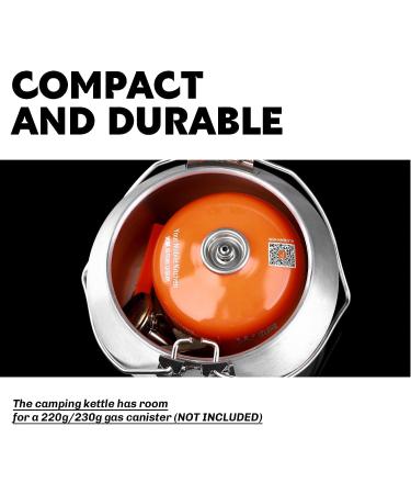 Fire-Maple Niumbus 1.2L Camping Kettle | Aluminum Tea Coffee Pot for Outdoor Hiking | Portable Lightweight Water Boiler with Foldable Handle - Buy Online on GoSupps.com