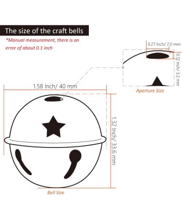 CLLOOTVE 1.6-Inch Metal Craft Bells for Christmas Decoration - 16pcs Silver Bright Silver - Buy Online on GoSupps.com