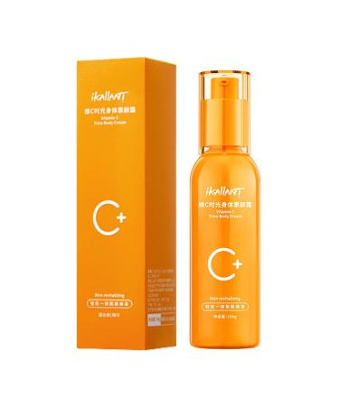 Sloane Lightening Body Cream | Lazy Refreshing Vitamin C Time Cream 100ml long-lasting makeup for uneven and dry skin tone daily use for women and