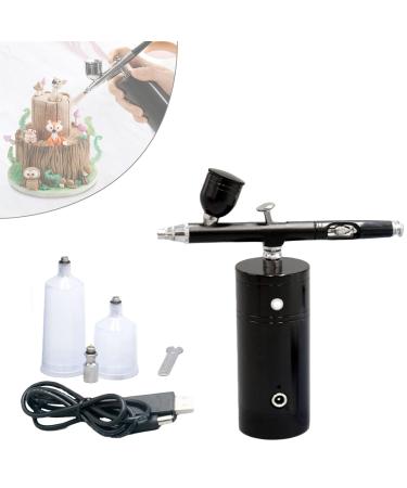 Mini Airbrush Compressor Multi-Purpose Airbrush Air Compressor Kit with USB Data Cable Dual Action Airbrush Kit for Makeup Cookies Cake Art Nail Tattoo Face Shoes