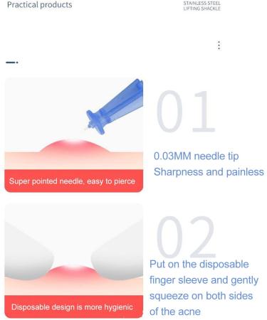 Saluaqui 50pcs Blackhead Blemish Remover Disposable Acne Pins - Beauty Salon Grade Acne Tool - Buy Online on GoSupps.com