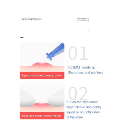 50pcs Blackhead Blemish Remover Tool - Super Pointed Pimple Comedone Removal Kit for Beauty Salon - Buy Online on GoSupps.com