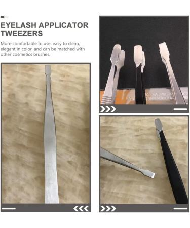 Exceart 3-Piece Stamp Tweezers Set | Eyelash Extension & Flat Pointed Tip Applicator | Silver Tool for Eyelash & Philately Collectors | International Shipping - Buy Online on GoSupps.com