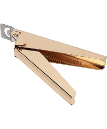 Fake Nail Clipper High Strength Fake Nail Trimmer Convenient Grip U Shape Labor Saving Spring Lightweight Stainless Steel for Home and Salon Use (Gold) - Buy Online on GoSupps.com
