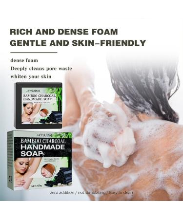 Acanthosis Nigricans Treatment Bamboo Charcoal Soap Activated Charcoal Black Bar Soap Dark Spot Remover Soaps Suitable for Any Part (3 pcs) - Buy Online on GoSupps.com