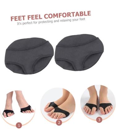FRCOLOR 2pcs Hallux Sleeve Foot Pads - Silicone Metatarsal Cushions & Forefoot Support for Pain Relief - Black - Perfect for Women - Buy Online on GoSupps.com