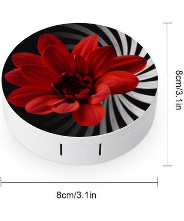 Buy Red Flower Print Plastic Contact Lens Case | Travel & Care Box for Contact Lenses - Buy Online on GoSupps.com