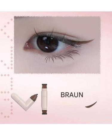 Eyeliner Stamp Eyeliner Stamps Waterproof Eye Stencil Double Sided Waterproof Beautiful Durable Liner Pencil Applicator for Women Makeup Brown - Buy Online on GoSupps.com