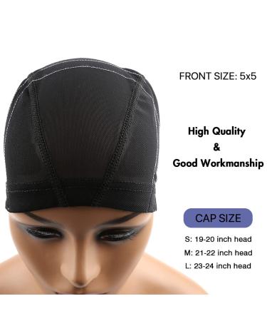 Shop Bella Hair Mesh Dome Wig Cap - Ideal for Beginners 5x5 Lace Closure Stretchable Black Hairnet with Guideline Map (Medium 21-22 - Buy Online on GoSupps.com