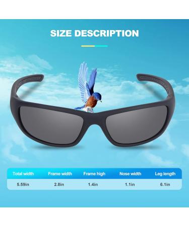 Duduma Polarized Sports Sunglasses for Men & Women - UV400 Protection Bike & Fishing Glasses TR8116 Black Mat Frame - Buy Online on GoSupps.com