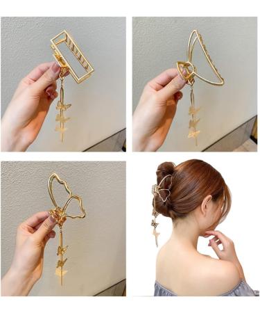 3PCS Butterfly Hair Clips Gold Butterfly Hair Claw Clip Metal Hair Claw Nonslip Tassel Hair Clip Butterfly Hair Clamp Tassel Hair Catch Clip Hair Accessories for Women Girls Thick Thin Hair - Buy Online on GoSupps.com
