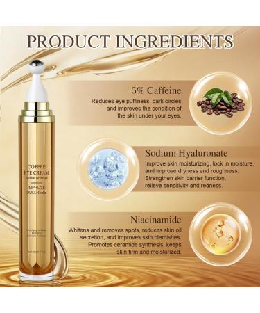  ALIIP ALIIP Eye Cream Serum with Caffeine 20g Eye Cream and Puffy Eye Contour Serum with Massage Ball - Buy Online on GoSupps.com