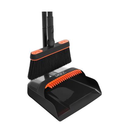Broom Dustpan and Brush Set 180 Rotatable with Long Handle for Kitchen Home Office Lobby Floor Sweeping - MBD001_Intexca