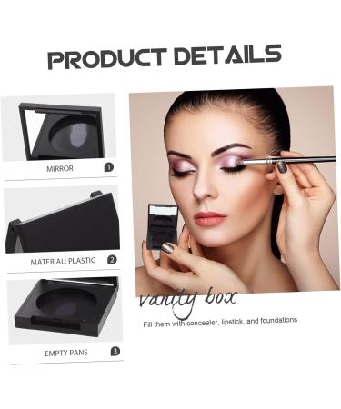 Didiseaon 12 Pcs Blush Box Eyeshadow Box Empty Eyeshadow Cosmetic Containers Travel Cosmetic Makeup Plastic 5x5cmx3pcs Blackx3pcs - Buy Online on GoSupps.com